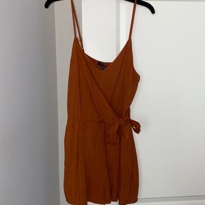 Dark Orange Dress Romper